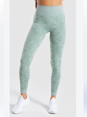 Gymshark Camo Green High-Waist Leggings